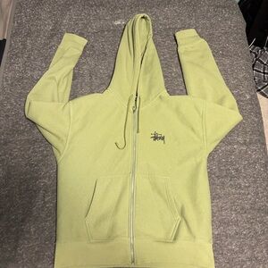 Stussy Light Green Hoodie with Logo